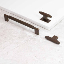 Möbelknopf T Arpa/Rosette - Antik-Messing