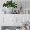 Möbelknopf 409 - 32mm - Vernickelt/Porzellan