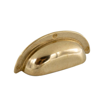 Muschelgriff 3922 - 64mm - Messing (Matt)