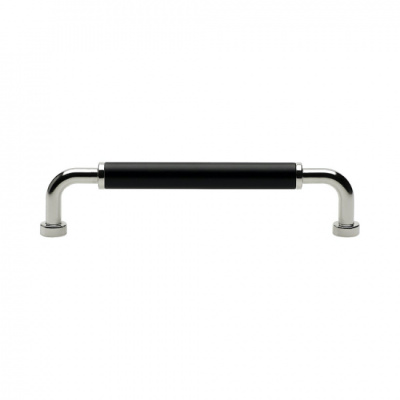 Möbelgriff Brohult M - 128mm - Vernickelt/Schwarz in der Gruppe Griffe / Farbe/Material / Chrom bei Beslag Online (397045-11)