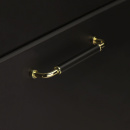 Möbelgriff Brohult M - 128mm - Vernickelt/Weiß