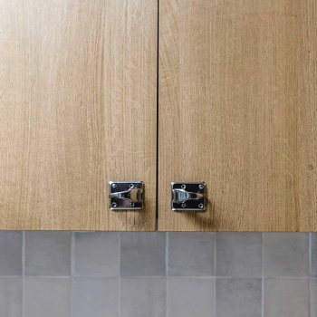 Schrankriegel 5181U Ticka - Edelstahl-Optik