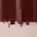 Toniton Circular Knopp - Reddish Brown