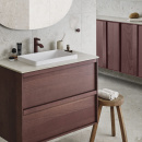 Toniton Circular Knopp - Reddish Brown