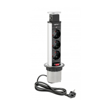 Versenkbare Steckdosen 60mm 230V - Silber