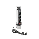 Versenkbare Steckdosen 60mm 230V - Silber