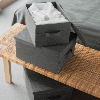 Boxen mit Deckel - Grau