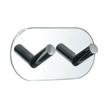 Klebehaken Base 100 2-Haken - Chrom