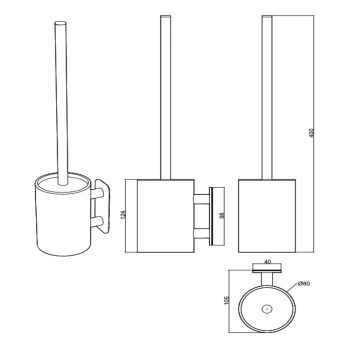 Badezimmer Set Base 200 - Poliertes Messing