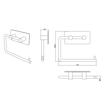 Badezimmer Set Base 200 - Poliertes Messing