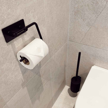 Base 200 Toilettenpapierhalter - Mattschwarz