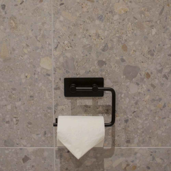 Base 200 Toilettenpapierhalter - Mattschwarz