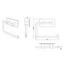Base 200 Toilettenpapierhalter - Gebürsteter Edelstahl