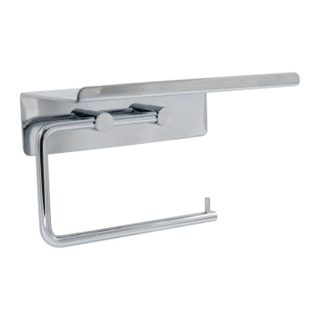 Base Toilettenpapierhalter Mit Regal - Chrom
