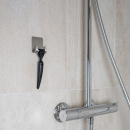 Rakhyvelshållare Base - Gebürsteter Edelstahl