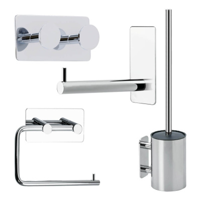 Badezimmer Set Base 210 - Chrom in der Gruppe Badaccessoires bei Beslag Online (61412-K)