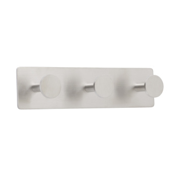 Klebehaken Base 210 3-Haken - Gebürsteter Edelstahl