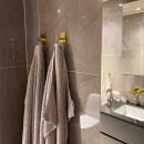 Klebehaken Base 220 1-Haken - Poliertes Messing