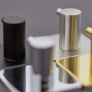 Klebehaken Base 220 3-Haken - Gebürsteter Edelstahl