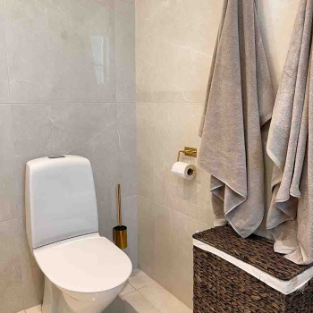 Solid Toilettenbürste - Poliertes Messing