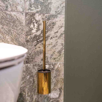 Solid Toilettenbürste - Poliertes Messing