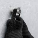 Einzelhaken Flow - Gebürstetes Nickel