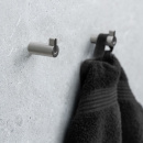 Einzelhaken Flow - Gebürstetes Nickel