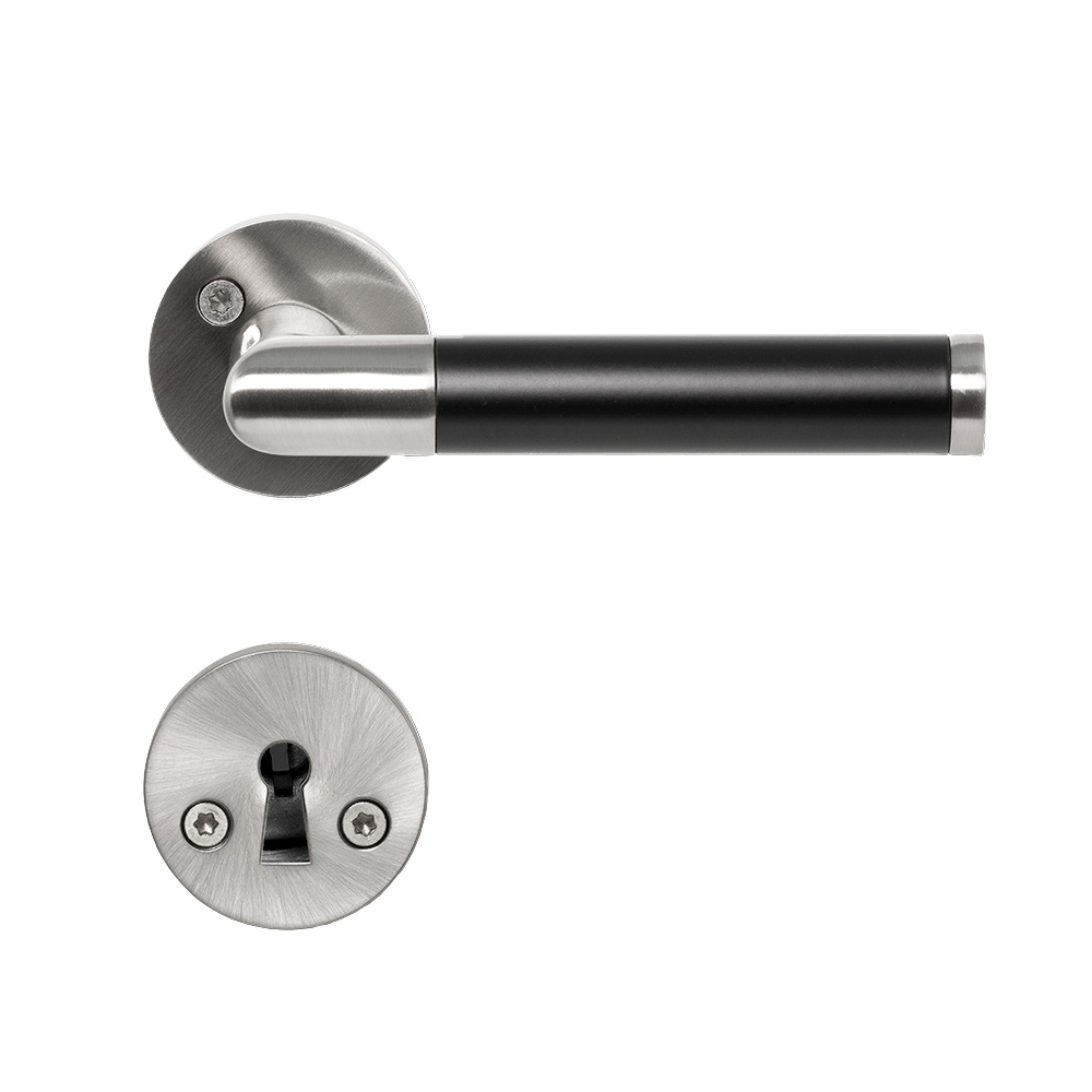 Türgriff Koster - Gebürstetes Chrom/Schwarz