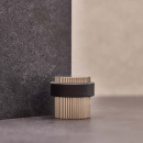 Türstopper Helix Stripe - Edelstahl-Optik