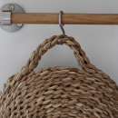 Küchenreling Aveny - 600mm -  Komplett - Eiche/Gebürsteter Edelstahl