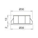 Minispotlight Pixel - 2700K - Edelstahl-Optik