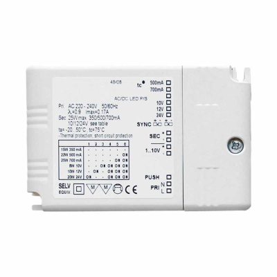 Trafo Drikon - Dimbar - 350-700mA/12-24V in der Gruppe Beleuchtung / Alle Beleuchtung anzeigen / Netzteil & Zubehör bei Beslag Online (971281)