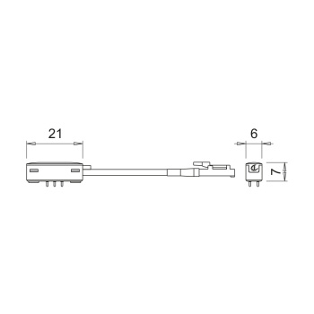 Anschlusskabel Magy Micro 24 - 1000mm - Schwarz