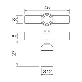 LED-Spot Magy R 24V/1W 2700K - Schwarz