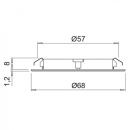 LED-Spot Atom - Edelstahl-Optik