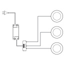 LED-Spot Atom - Edelstahl-Optik