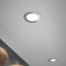 LED-Spot Atom - Edelstahl-Optik