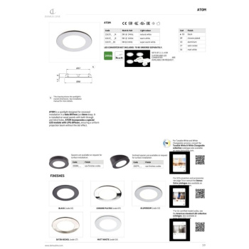 LED-Spot Atom D-M - Edelstahl-Optik