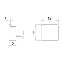 Monteringsclips Nexus utanpåliggande 3er-Set