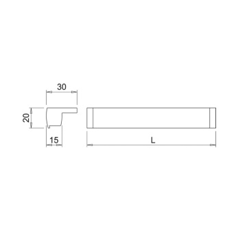 LED-Profil Tuby - 2000mm - Schwarz