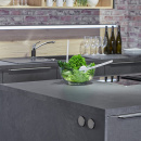 Steckdose One - Edelstahl/Schwarz