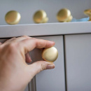 Möbelknopf Duke - 32mm - Gebürstetes Messing