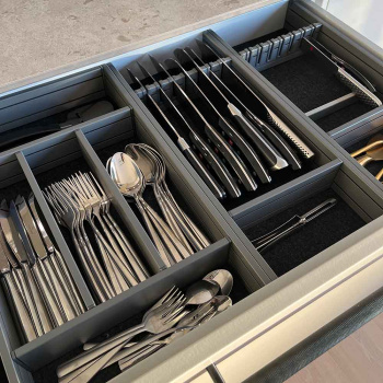Besteckkasten Flex Basic - Dunkelgrau