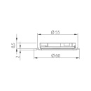 LED-Spot Stella Flat - Edelstahl-Optik