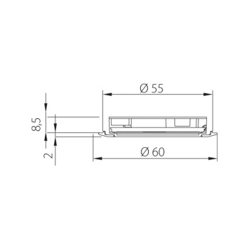 LED-Spot Stella Flat - Edelstahl-Optik