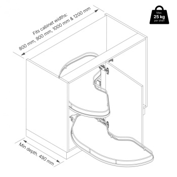 Eckschrankauszug - Cornerstone Maxx Planero
