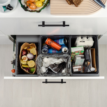 Mülltrennung - Cube Compact Eco - Dunkelgrau