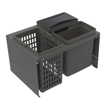 Mülltrennung - Cube Compact Eco - Dunkelgrau