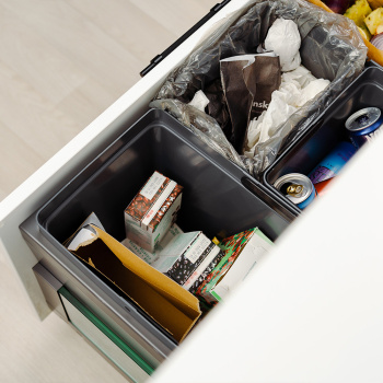 Mülltrennung - Cube Compact Eco - Dunkelgrau