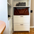 Möbelgriff 1353 - Vernickelt/Lederummantelt Braun